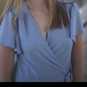 Wrap dress light blue